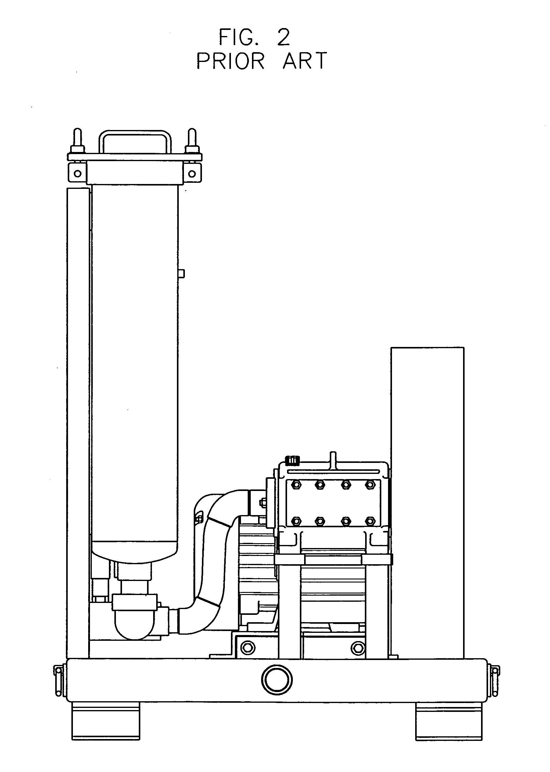 High pressure pump, frame and housing assembly