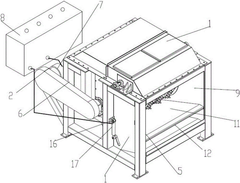 Organic garbage bag breaking machine