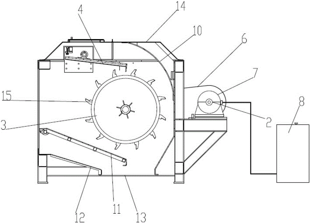 Organic garbage bag breaking machine