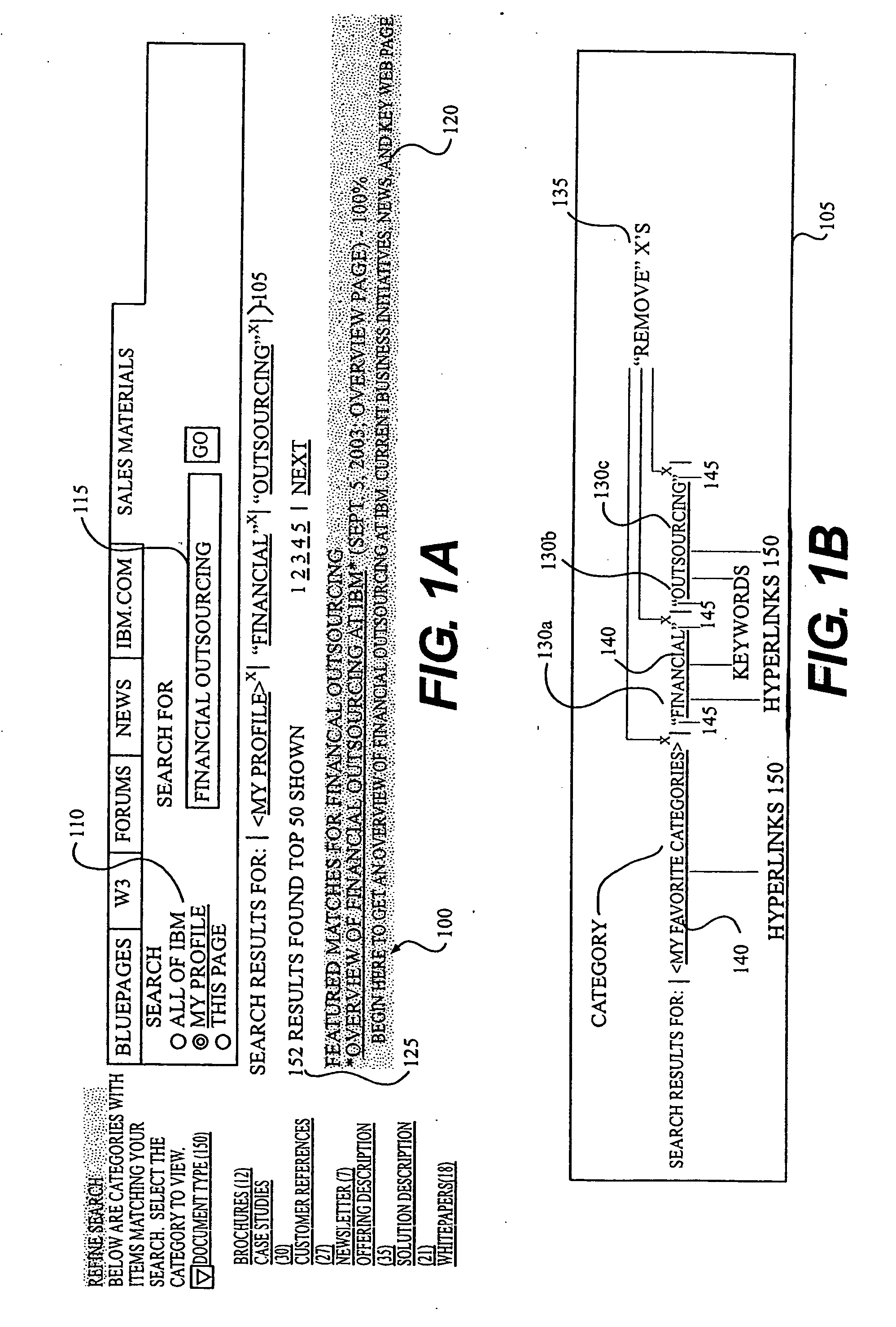 Search criteria control system and method