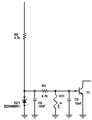 A LED lamp test circuit with over-temperature protection indication