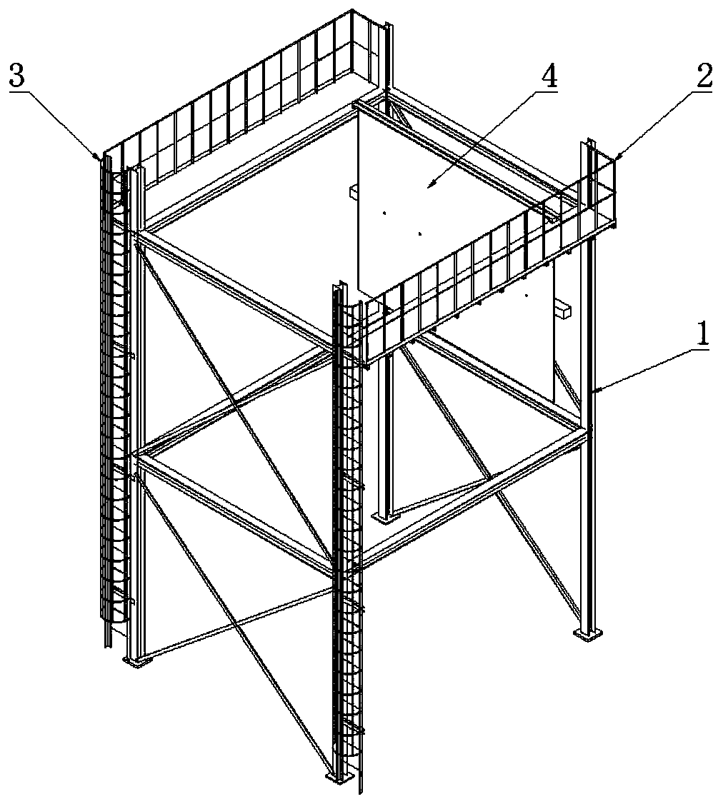 Storage tool for anode rows of tank type electric dust remover and use method