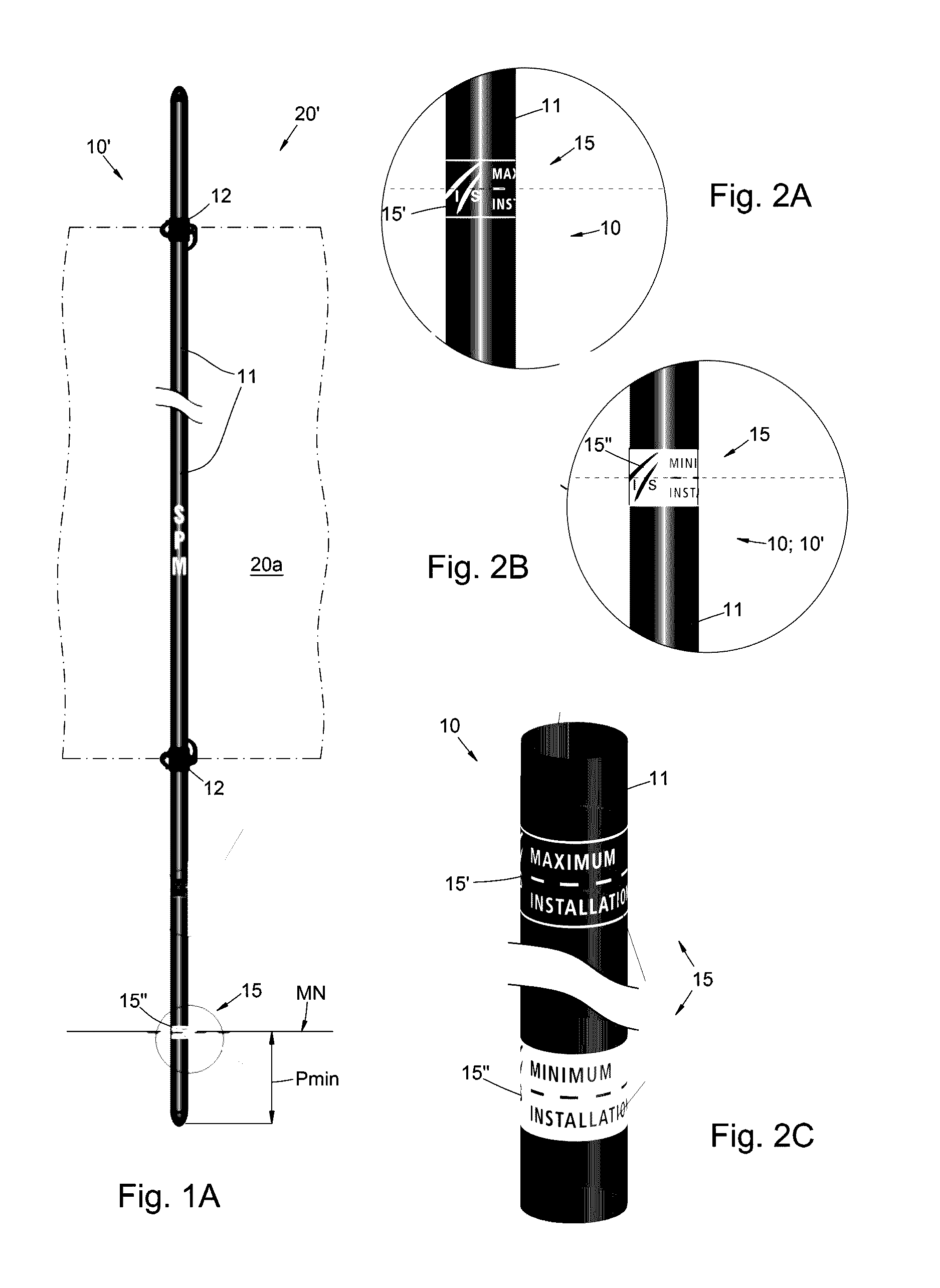 Support pole for protection nets of a ski slope, with marker means for marking the depth at which the support pole is driven into the snow, and corresponding protection net for ski slopes