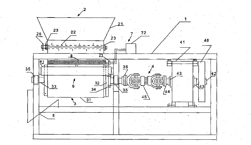 Roller die squeezing type granulator