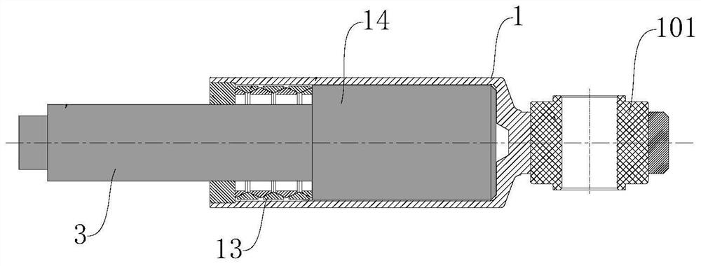 Vehicle end buffering and energy absorbing device