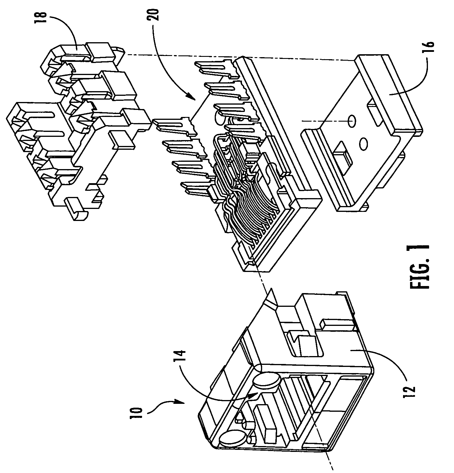 Communications jack with printed wiring board having paired coupling conductors