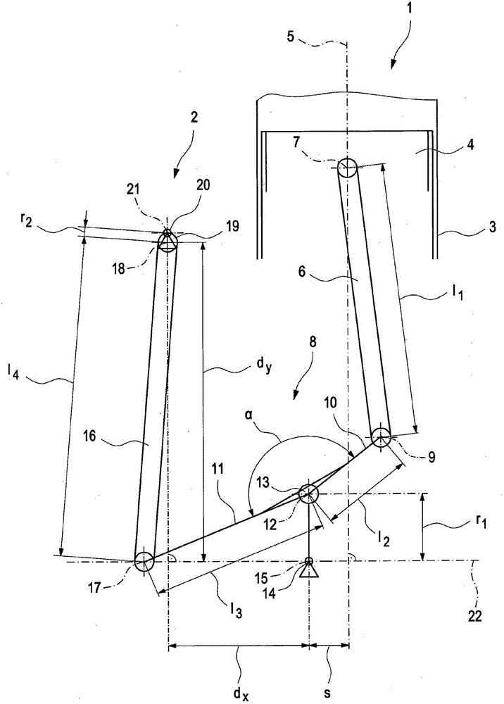 Multi-joint crank drive of an internal combustion engine and corresponding internal combustion engine