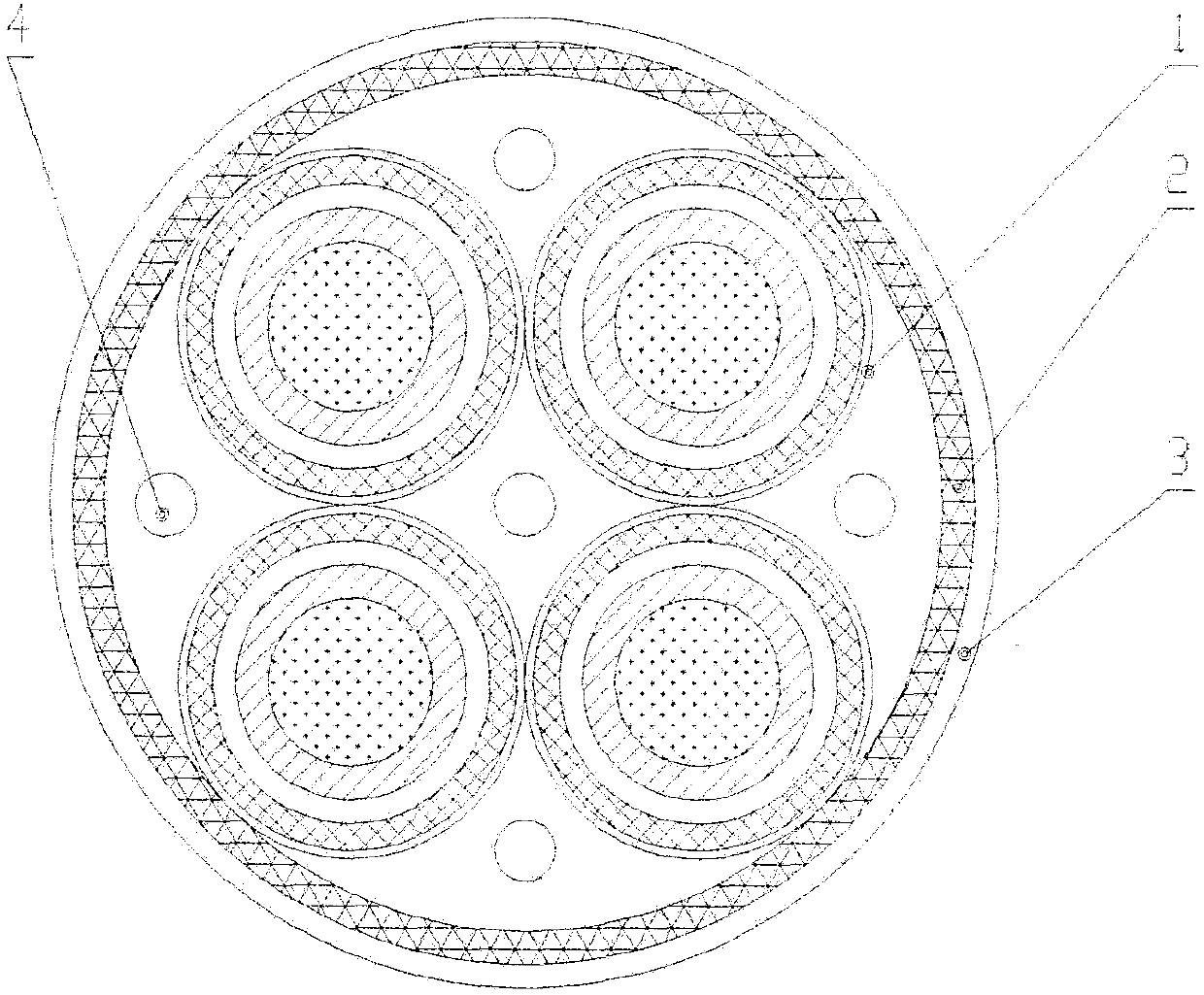 Ultra-large capacitor, high reliability and high temperature resistance measurement and control cable