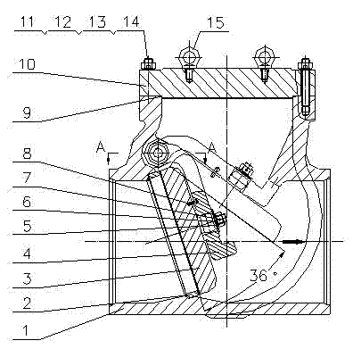 High exhaust check valve of critical and supercritical thermal power generating set valve