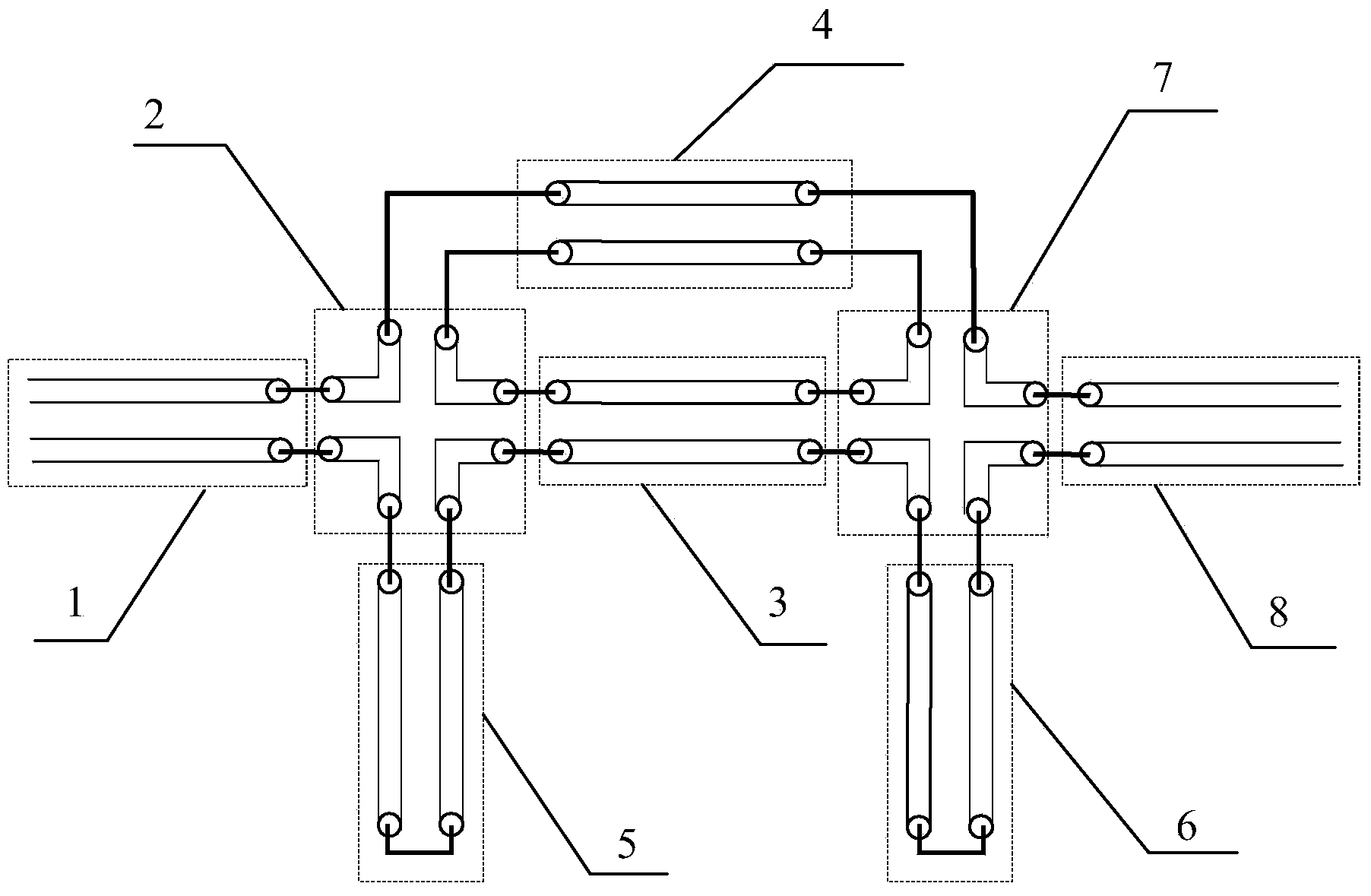 Series connection type unilateral elliptic function transmission line filter