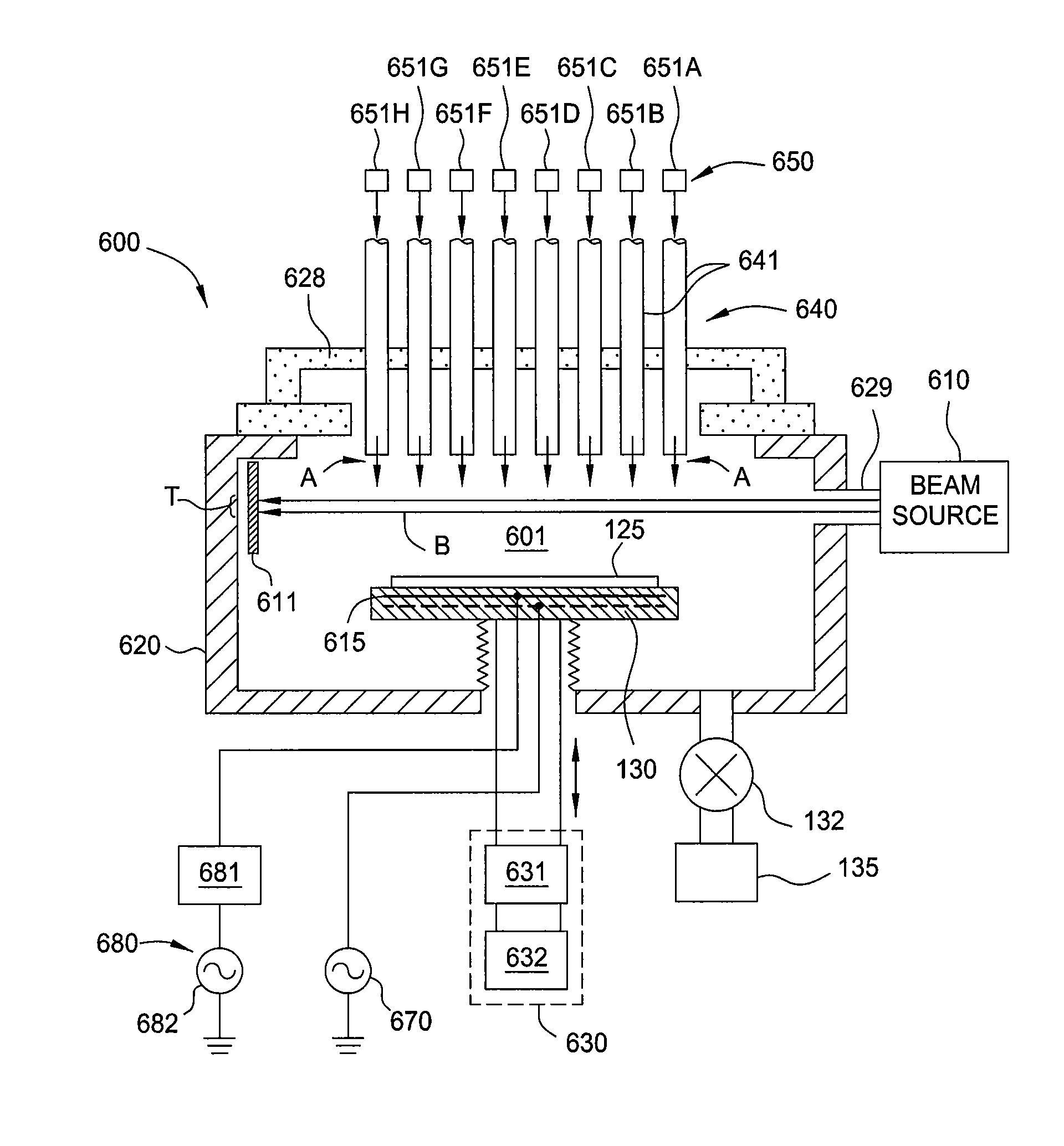 Electron beam plasma chamber