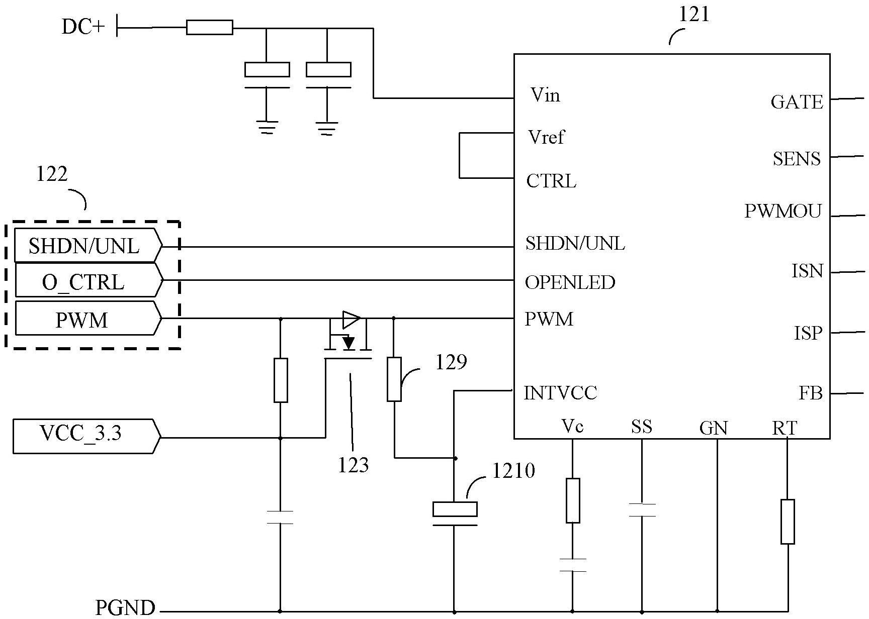 Drive circuit of laser source of laser projector