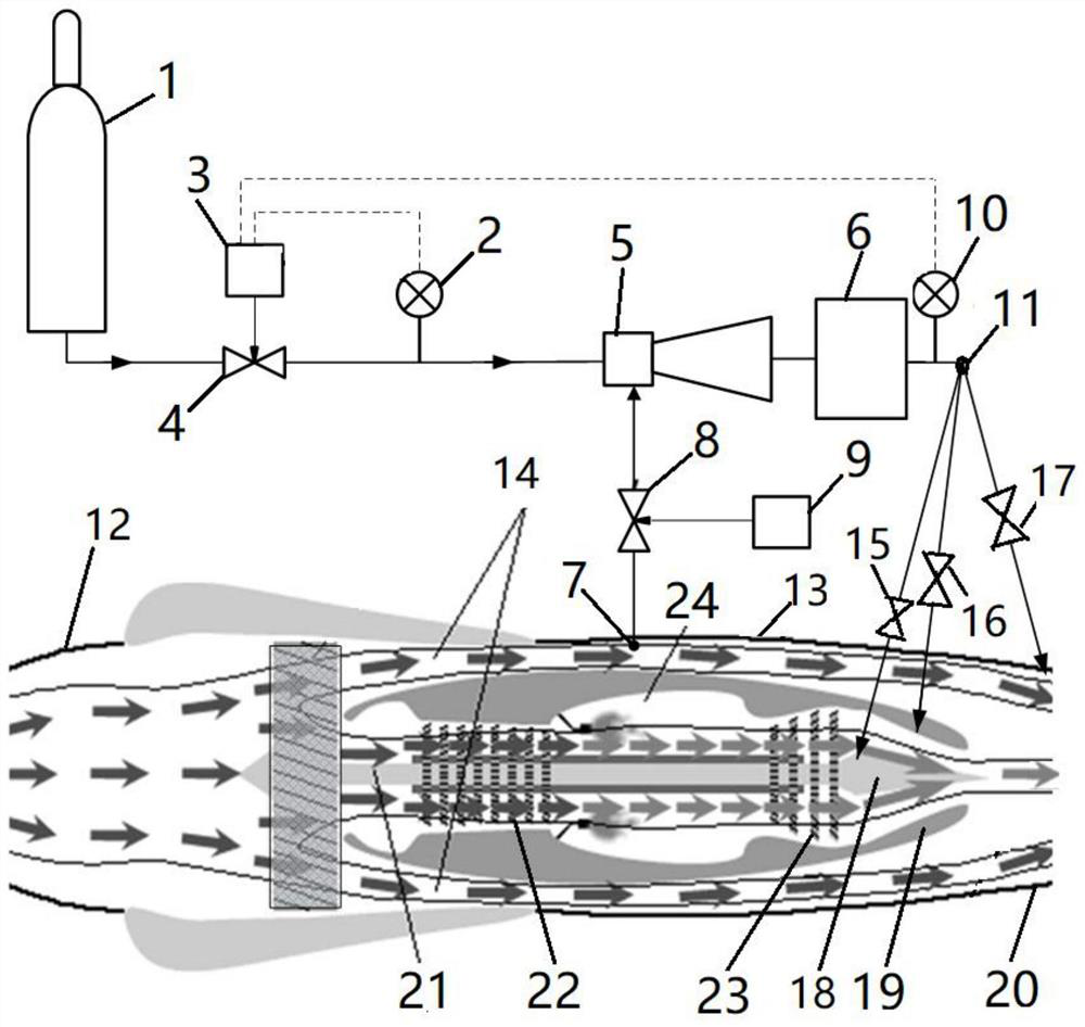 System for injecting bypass air to decrease air film cold air temperature of aero-engine