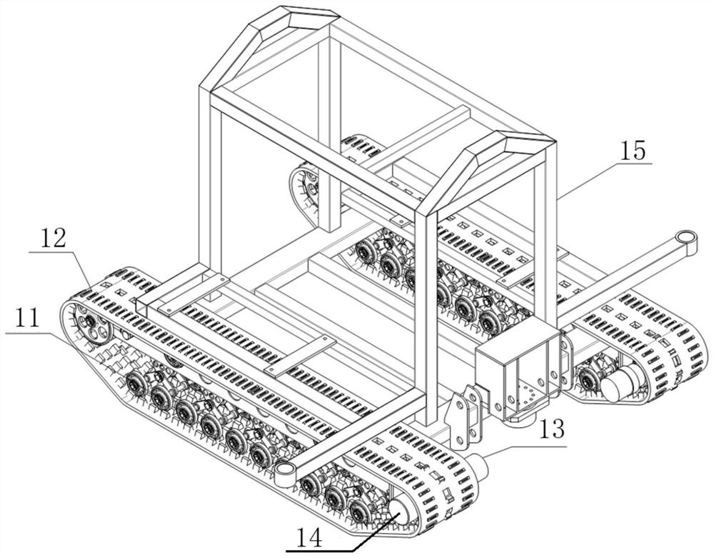 Crawler chassis winch suction dredging robot with self-rescue function