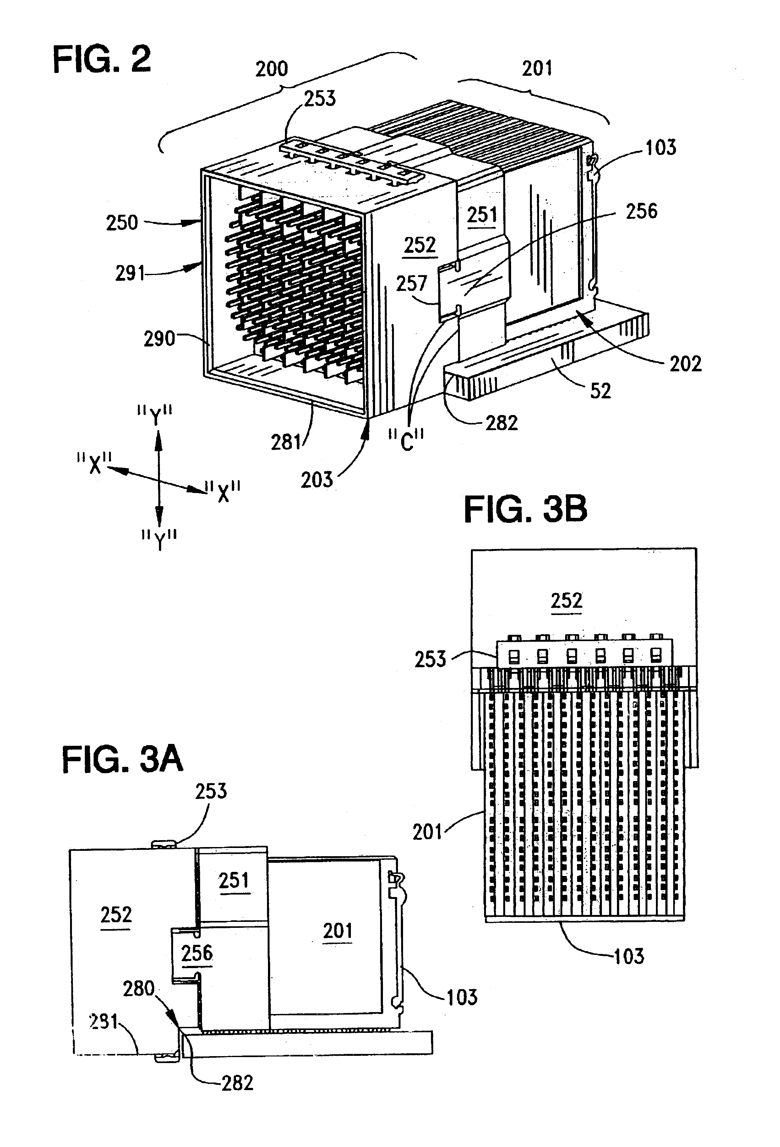 High-density connector assembly with flexural capabilities