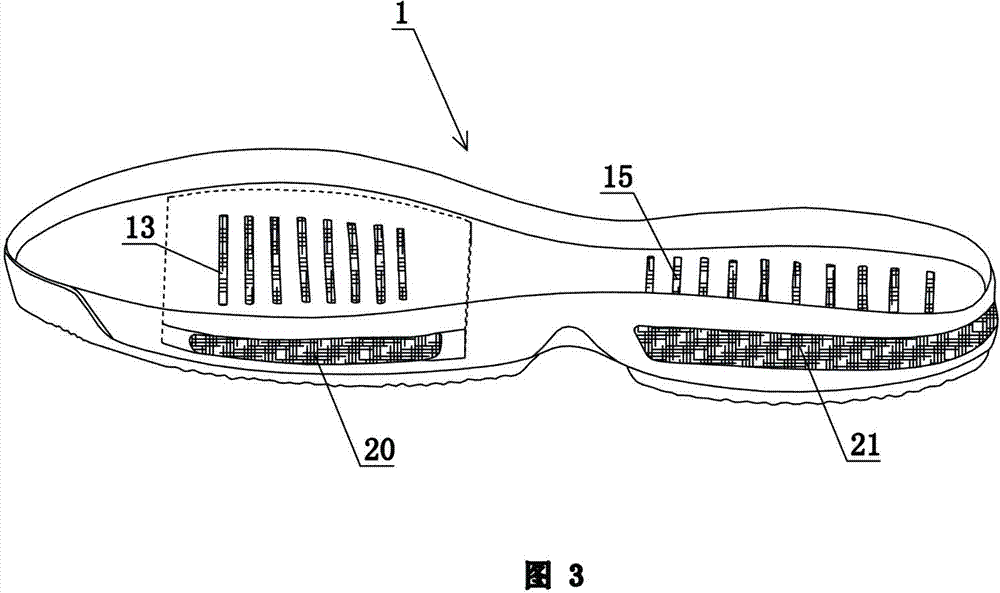 A kind of shoe sole with elastic breathable function and its production process