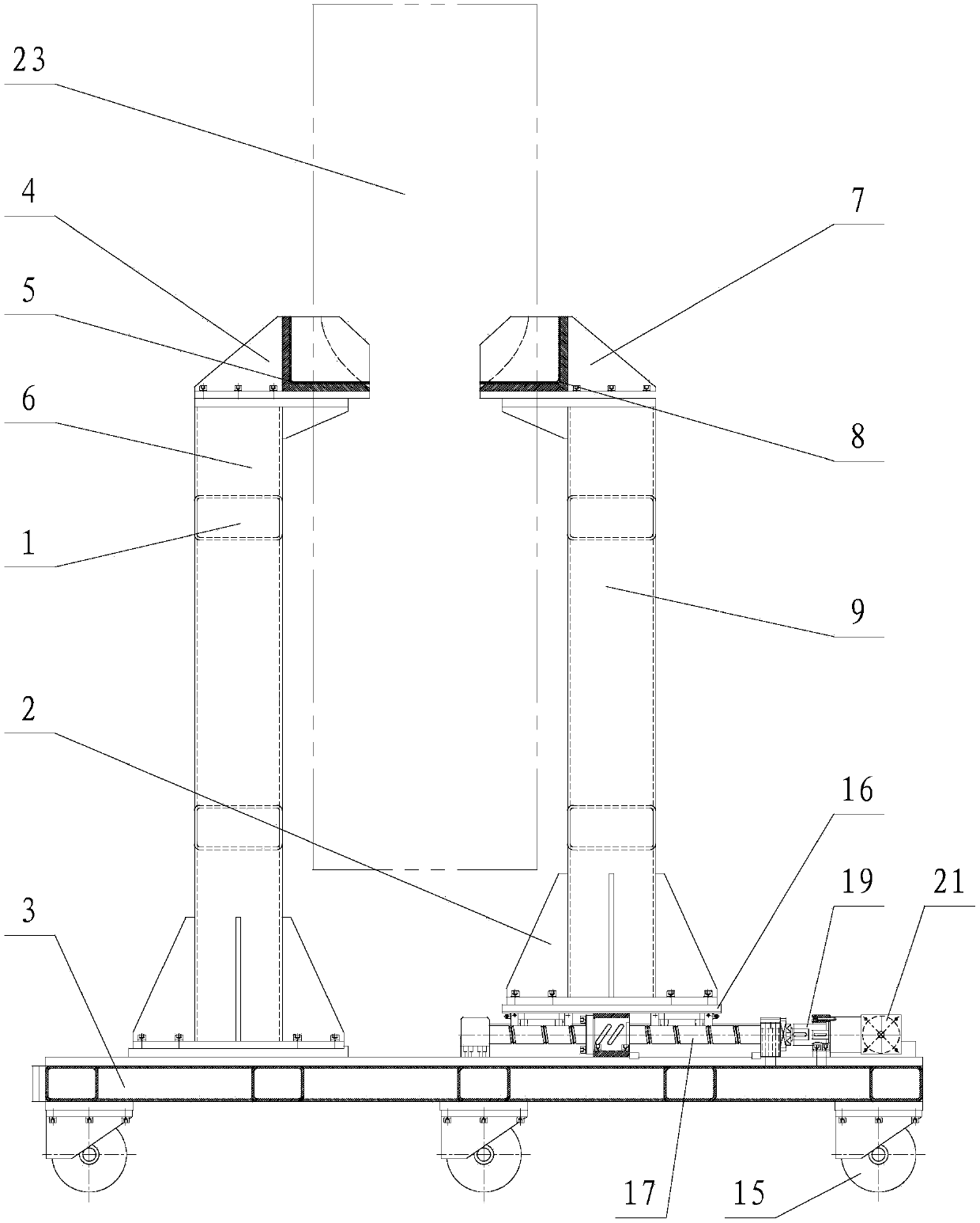 Movable heavy-load pallet based on clamping self-adaptive adjustment