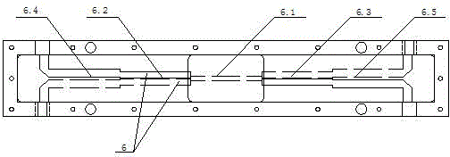 Five-stage microstrip line bridge