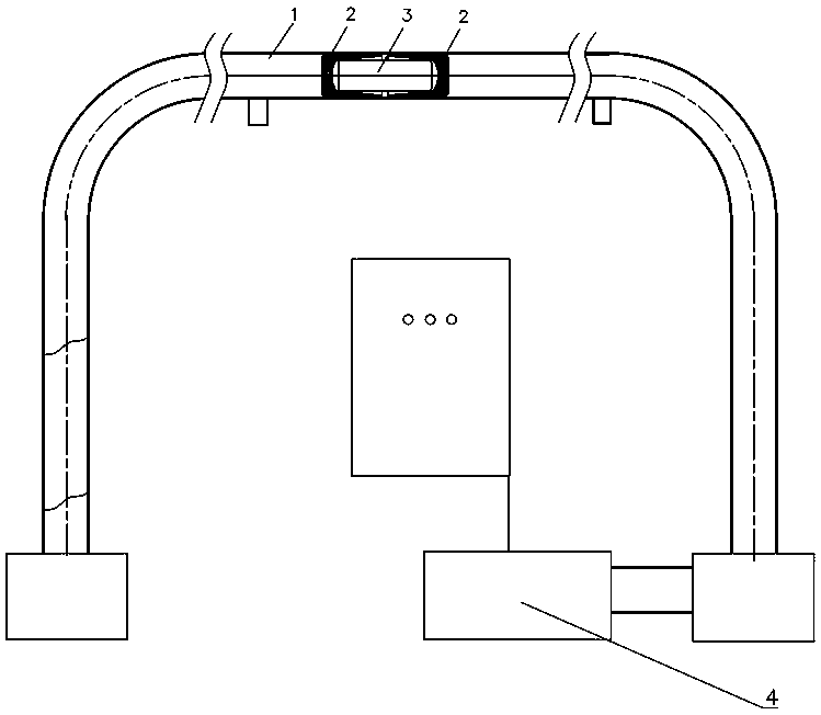 A piston sheath device for pneumatic conveying of materials