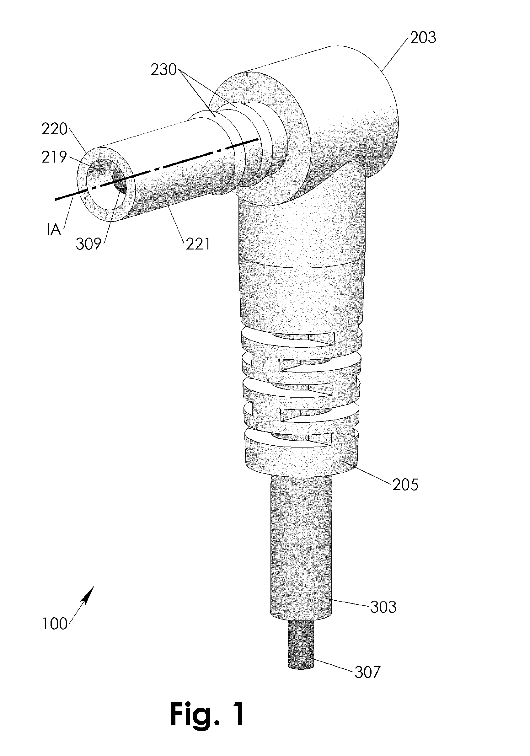 Flexible Connector Interface Rib with Saw Tooth Cross Section