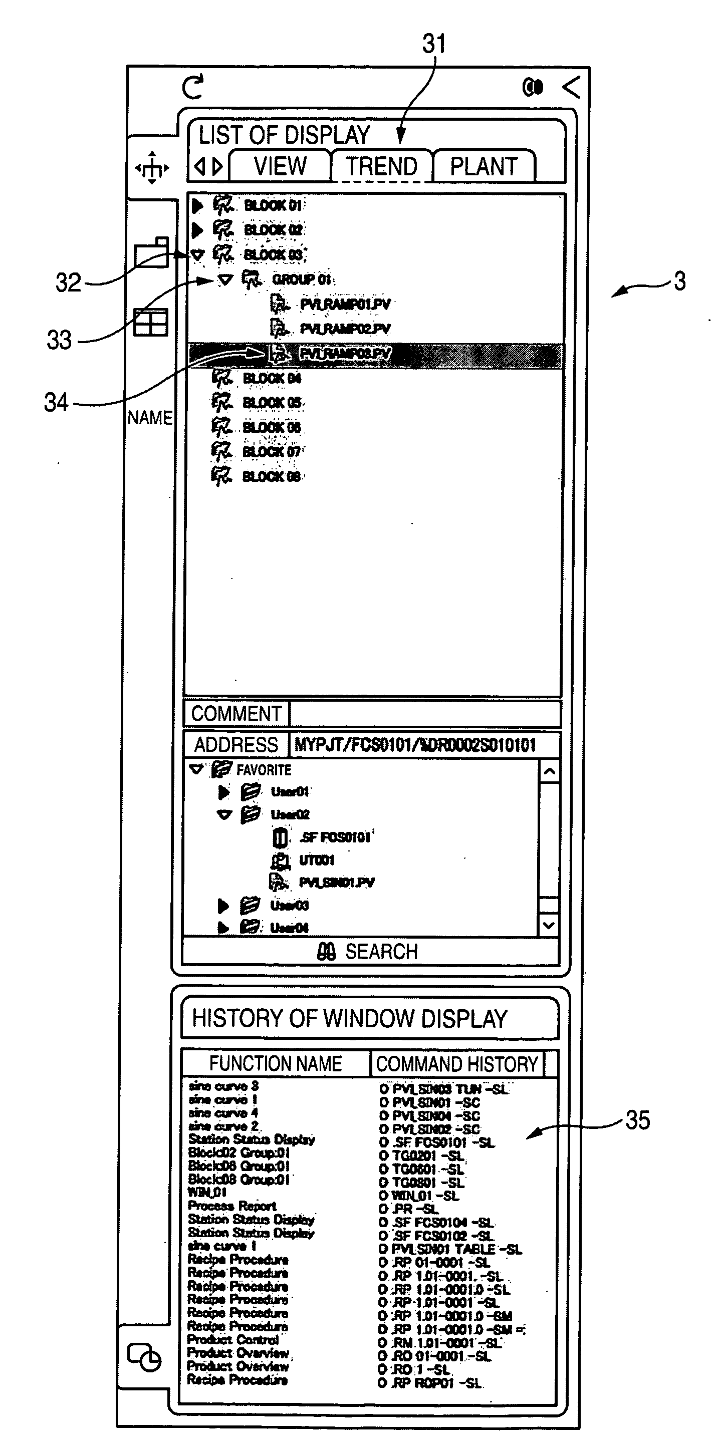 Plant information display apparatus and method