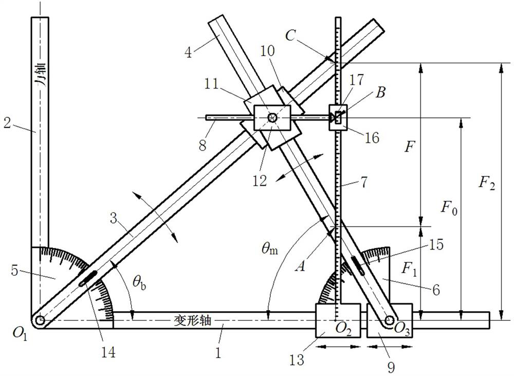 Bolt tension value calculation ruler mechanism and use method thereof