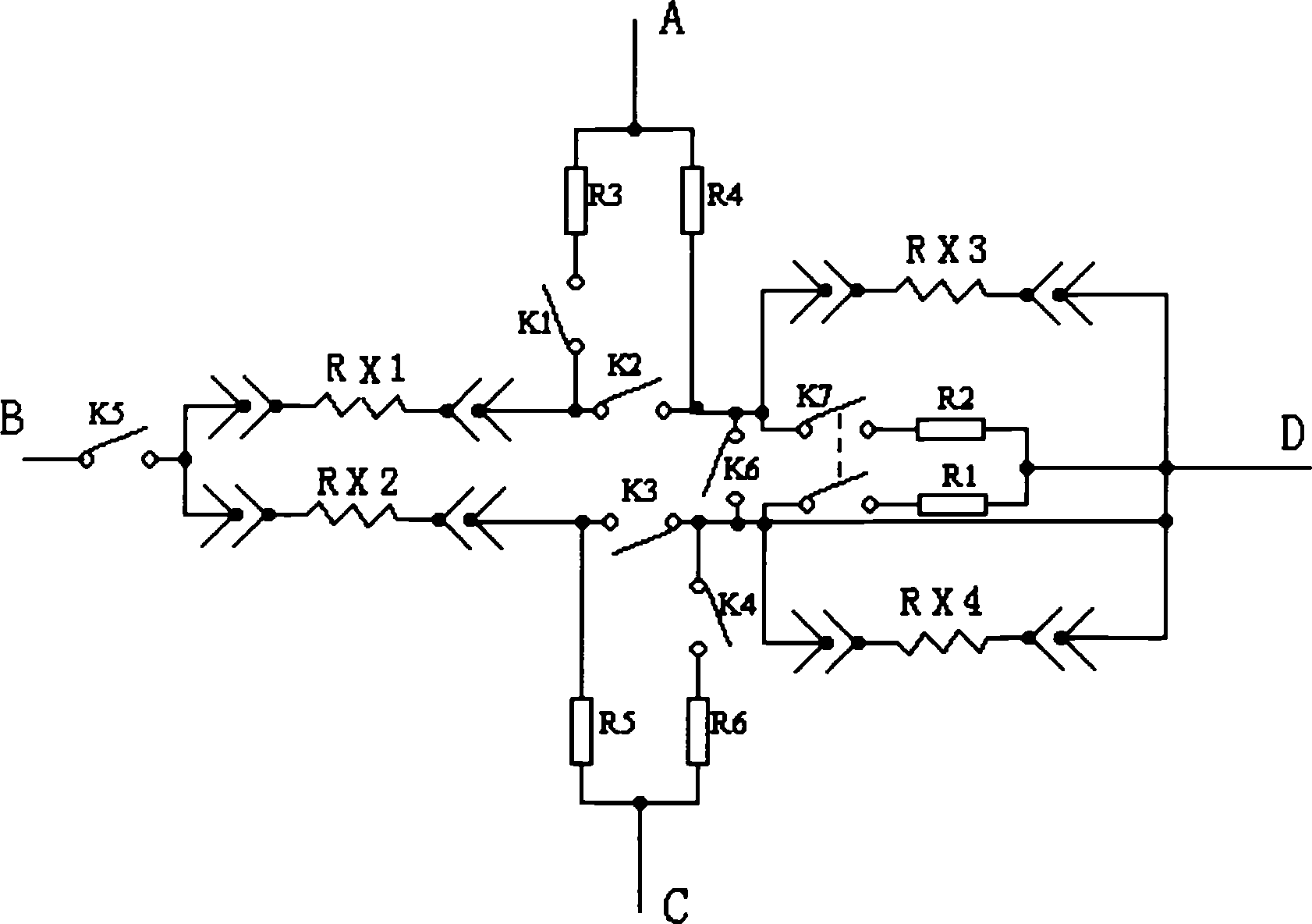 Signal switching apparatus of static multi-point strainmeter