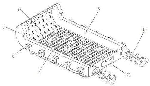 A screening processing device for agglomerated flour after secondary processing