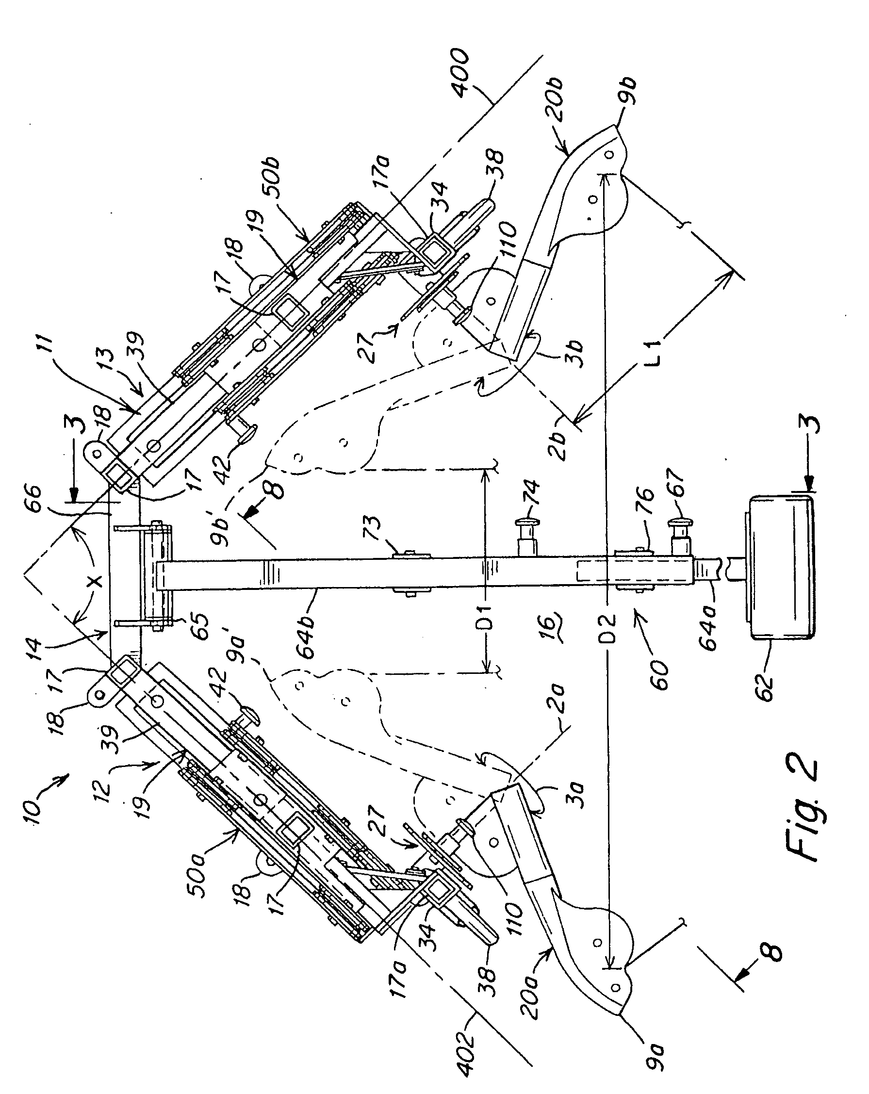 Adjustable assembly for exercise apparatus