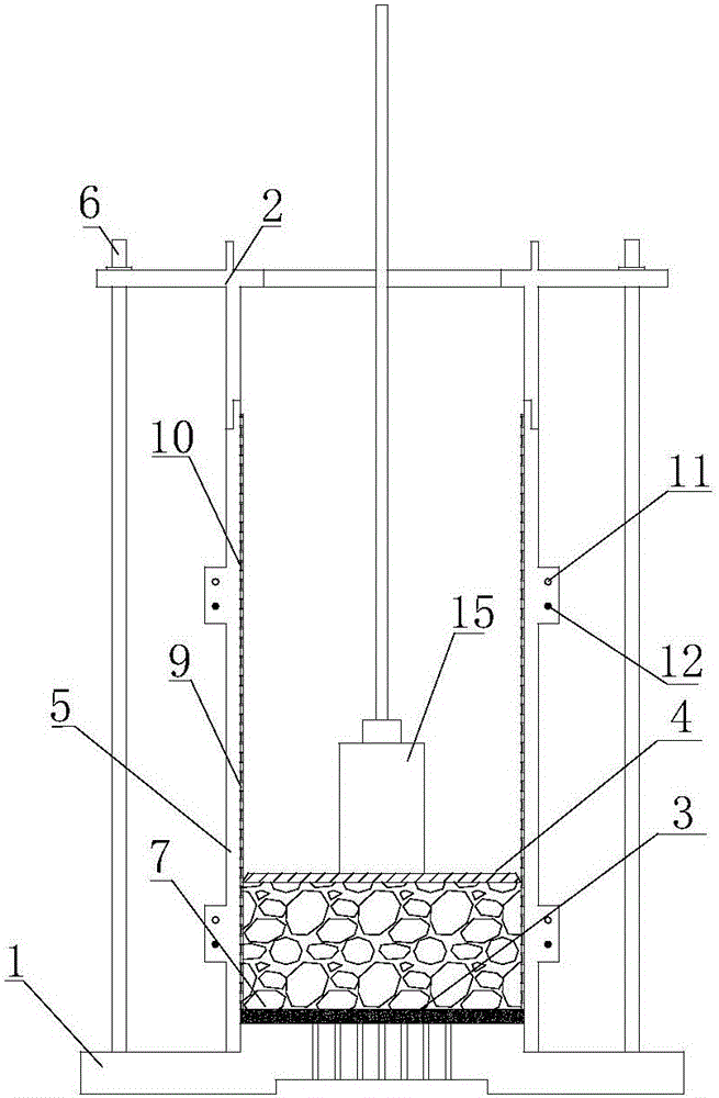 Single-molecule high polymer and rockfill material three-axis sample preparation equipment and application method