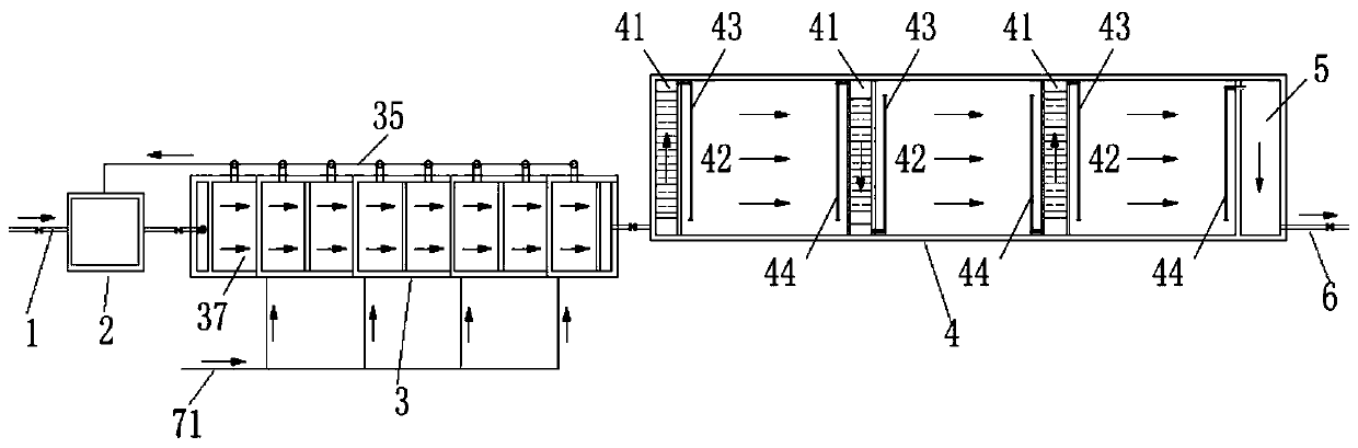 Self-cleaning micro-aeration compound constructed wetland sewage treatment system