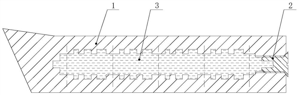 Vibration reduction cutter bar for long overhanging cutting machining and using method thereof