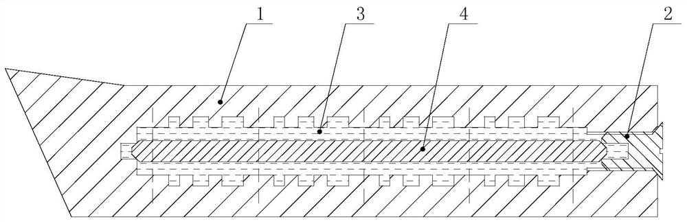 Vibration reduction cutter bar for long overhanging cutting machining and using method thereof