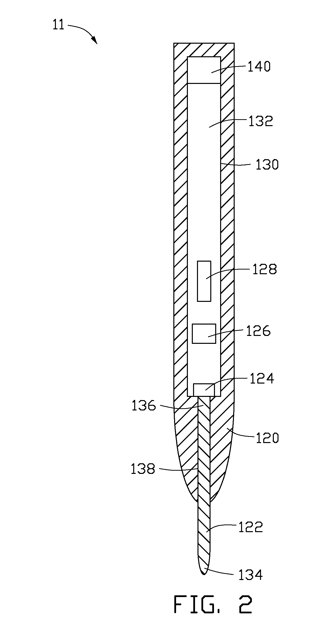 Hand-writing input device and hand-writing input system