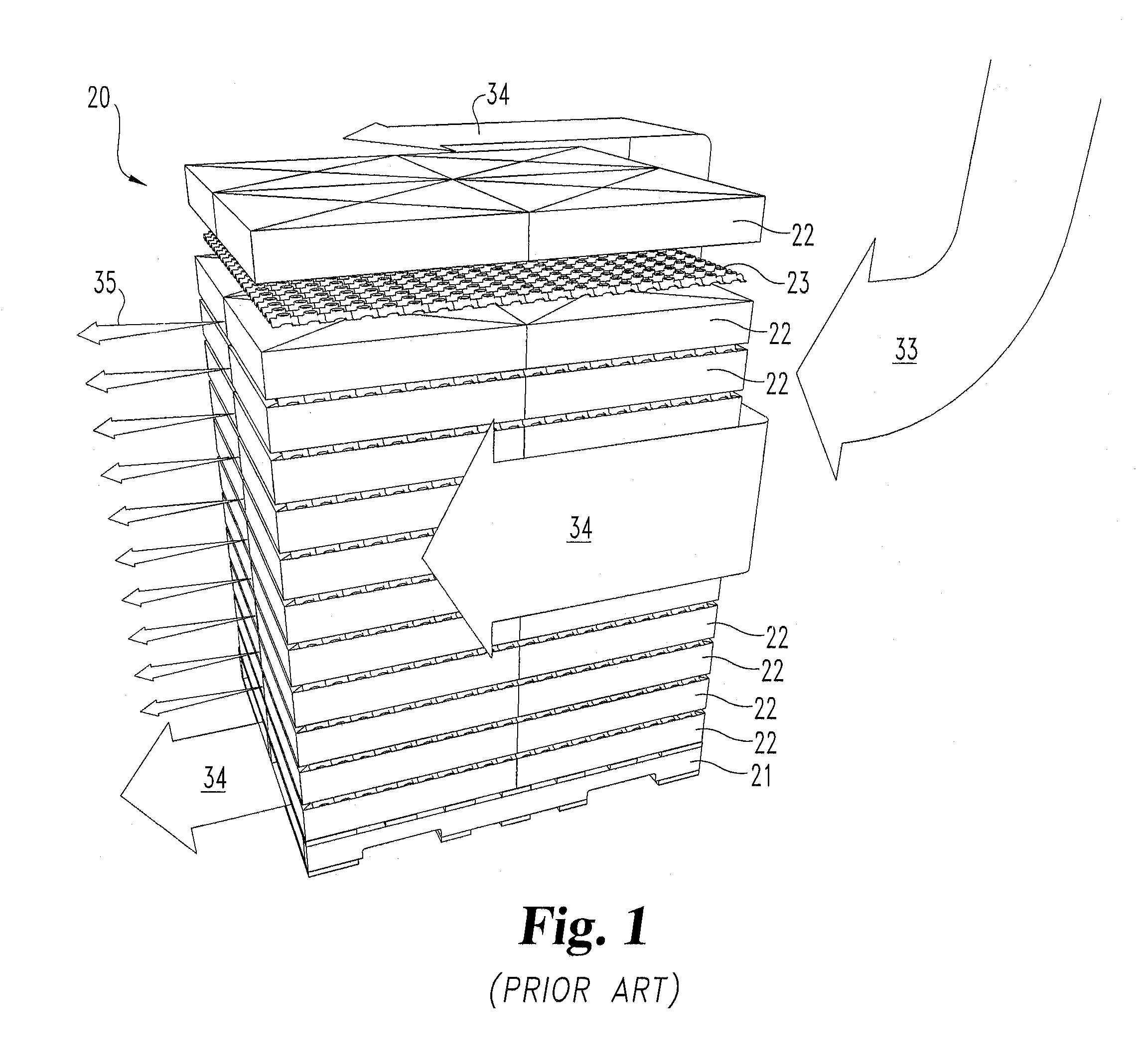 Apparatus for blast freezing palletized product