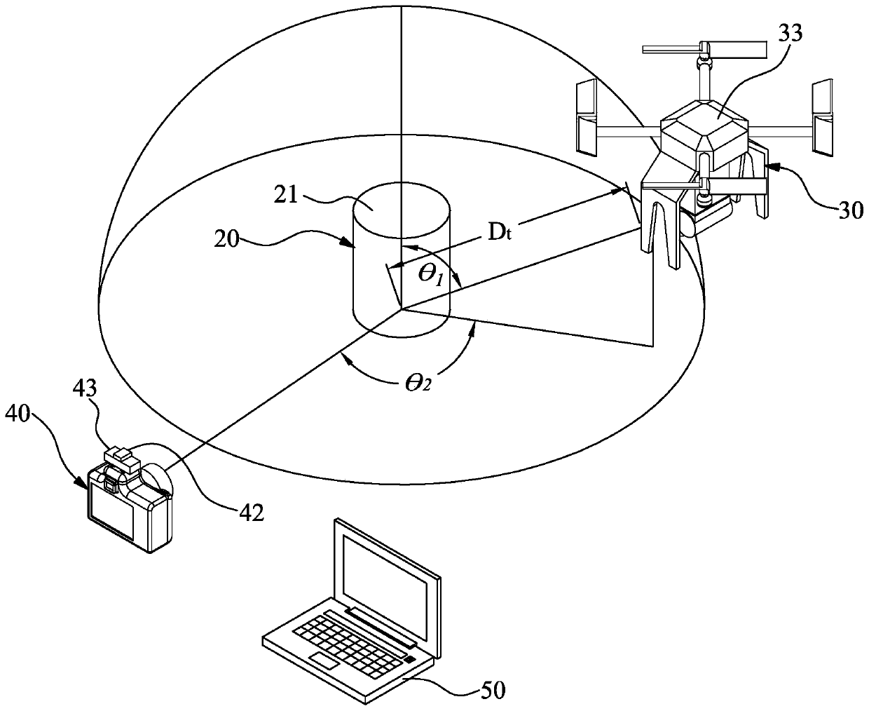 Mobile flashing light positioning system and method thereof