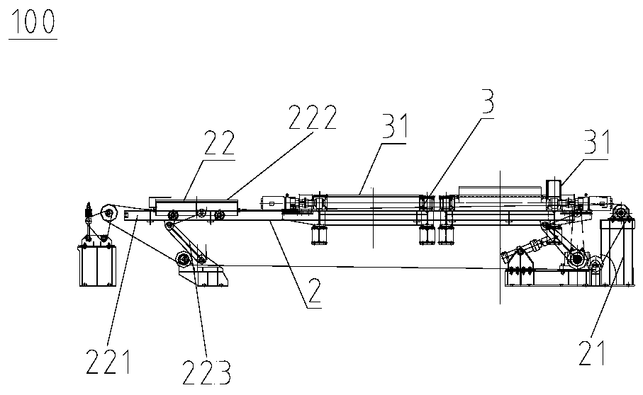 Cooling bed discharging and finishing process production line and control method thereof