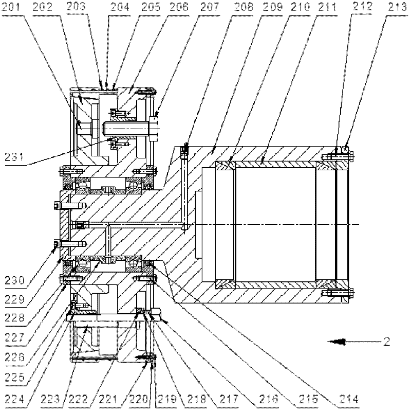 Internal expanding type centering fixture for turning large-scale sleeve parts