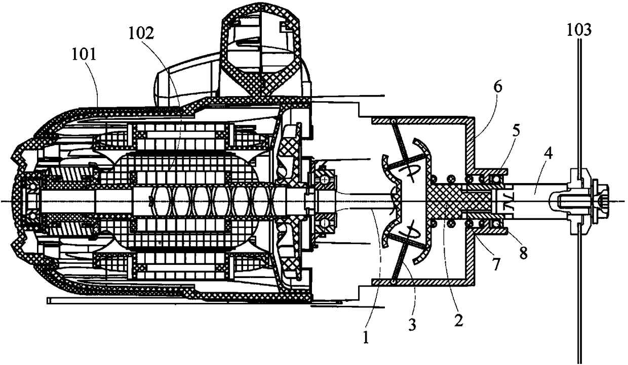 Transmission device with automatic speed adjustment and method of use thereof