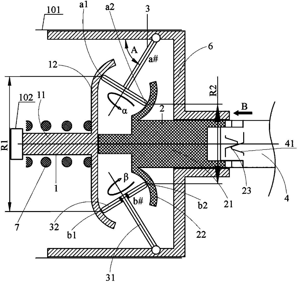 Transmission device with automatic speed adjustment and method of use thereof