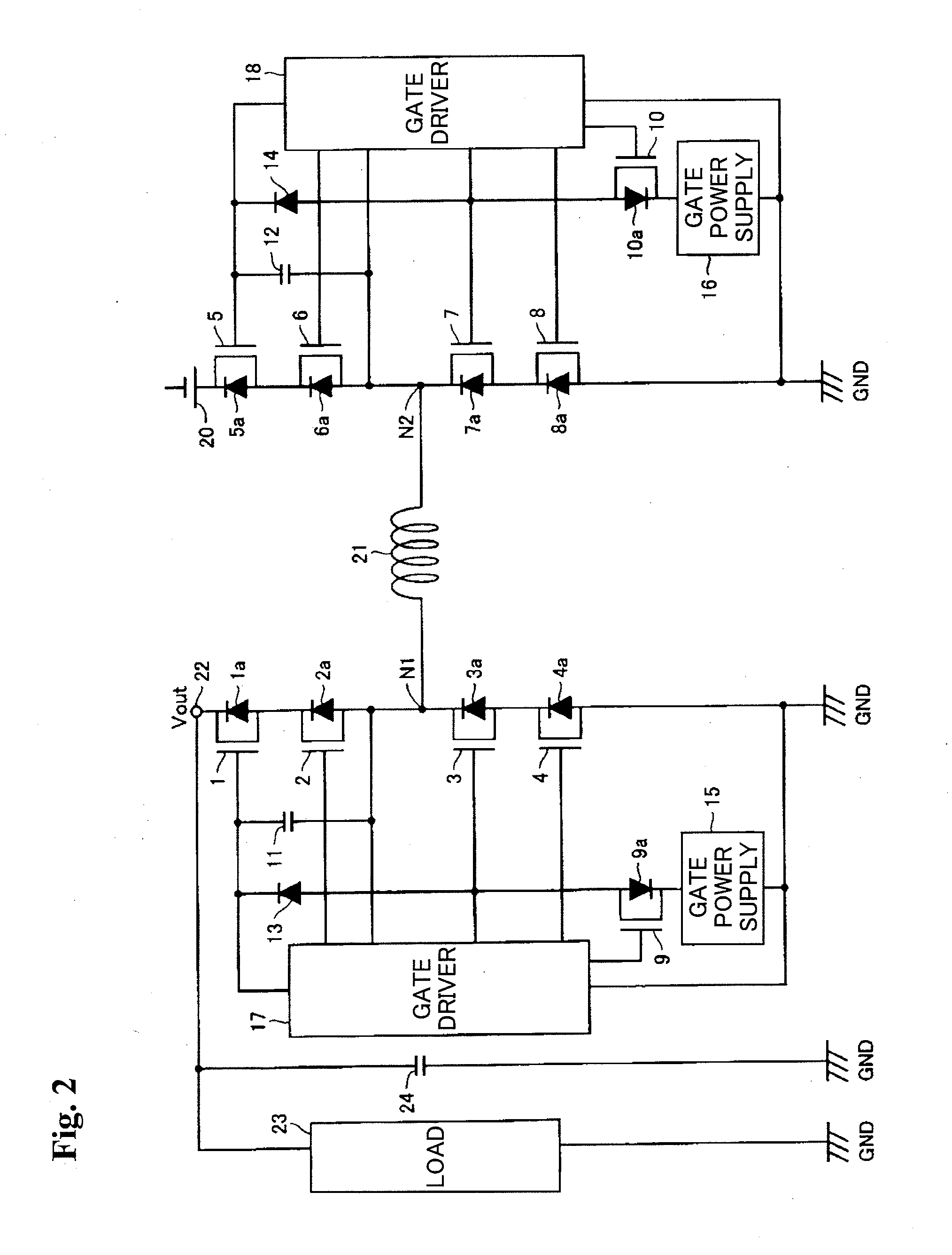 Switching power supply device, and inverter, converter, air conditioner, solar power controller, and automobile employing same