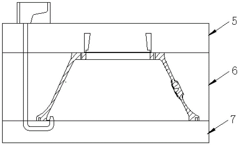 Casting and gating system for conical support castings of wind turbines