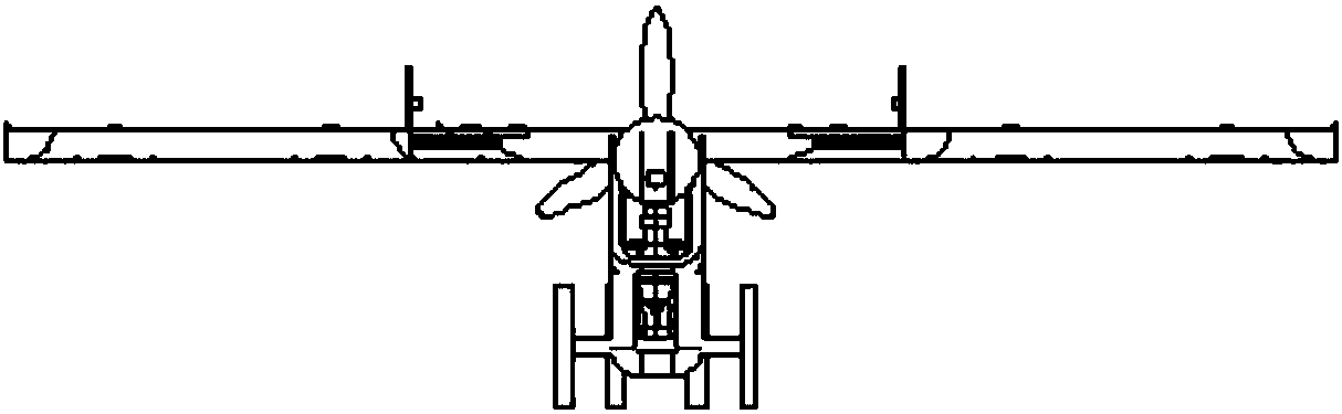 Rear single-propeller type composite wing manned aircraft with thrust-free composite ailerons