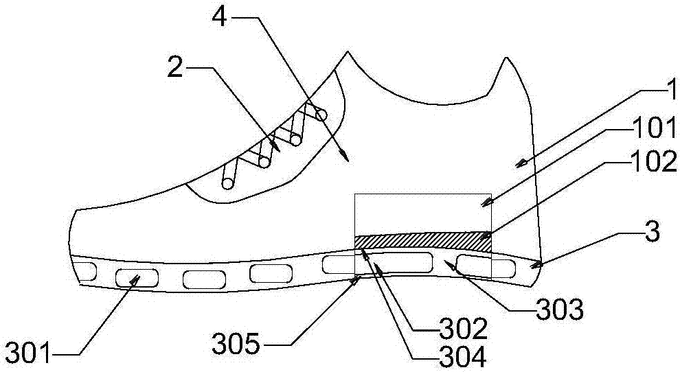 Sports shoe with electromagnetism energy recovering system