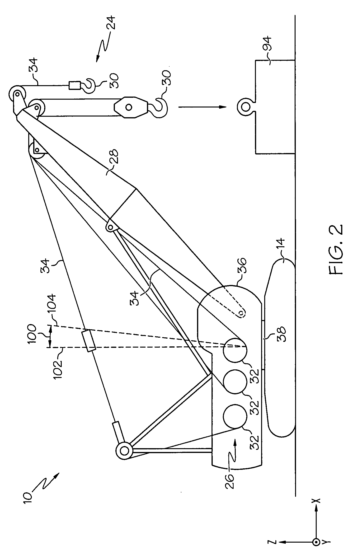 Apparatus and method for monitoring the stability of a construction machine