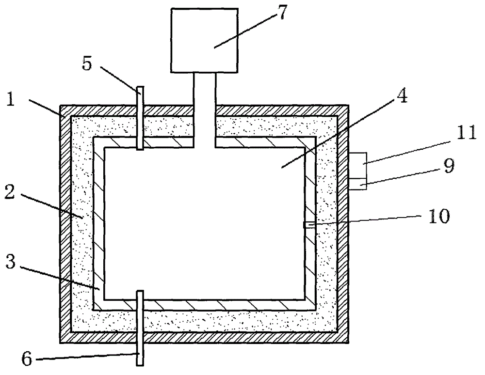 High-viscosity composite modified pitch and storing and heating device thereof