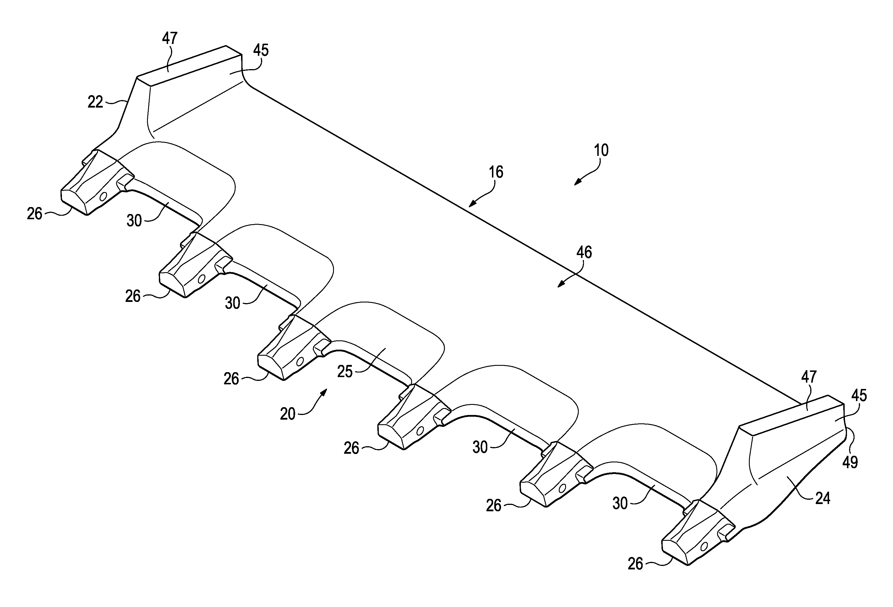 Lip for excavating bucket