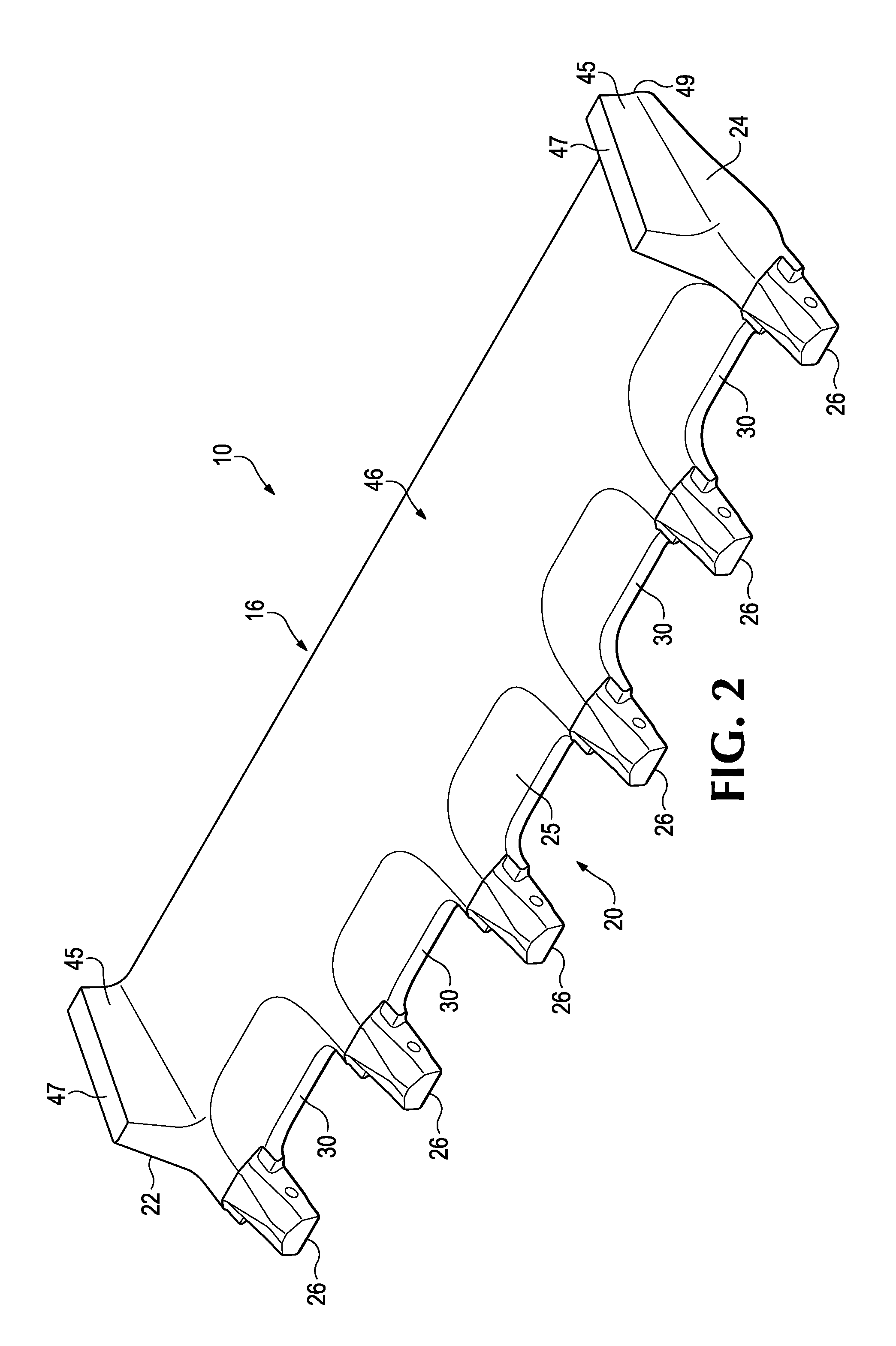 Lip for excavating bucket