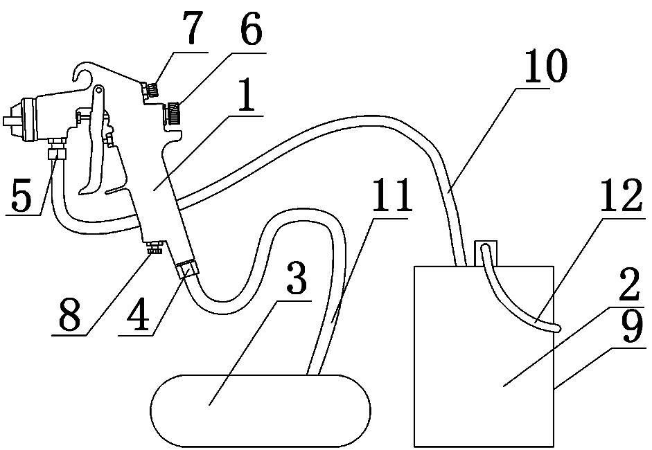 Paint spraying device and method