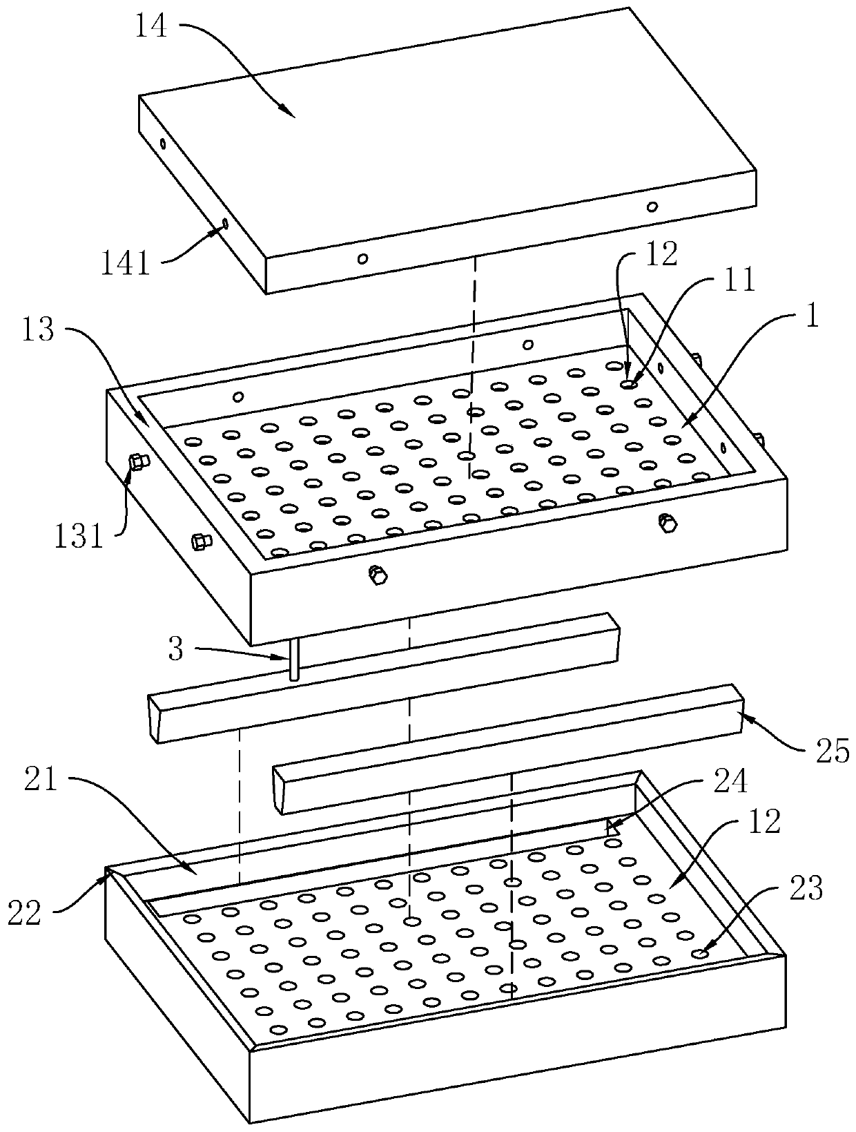 A kind of leakage plate bottom leakage nozzle forming mold and using method thereof